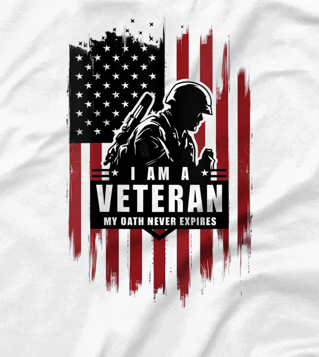 Womens Veterans Day Graphics I am a Veteran Oath Never Expires T-Shirt