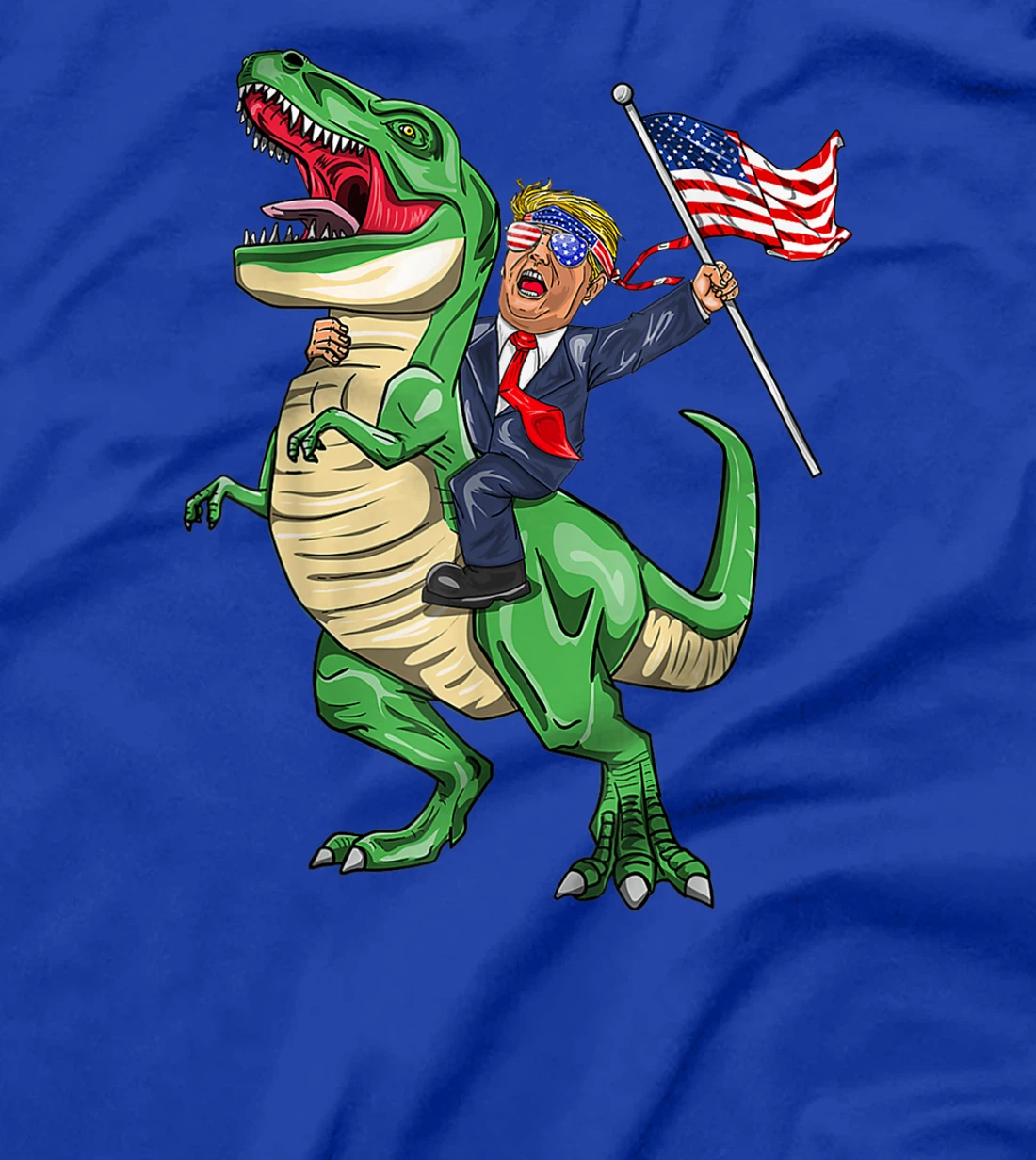 Trump Riding a Dinosaur T-rex Suppor Trump 2024 T-Shirt