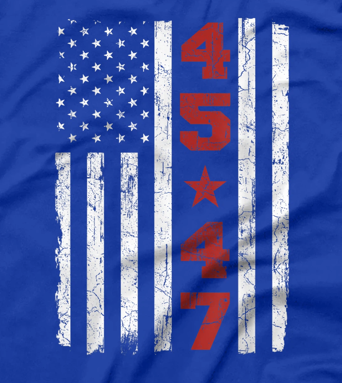 45 47 Trump Vintage USA Flag 2024 President Election Politic T-Shirt
