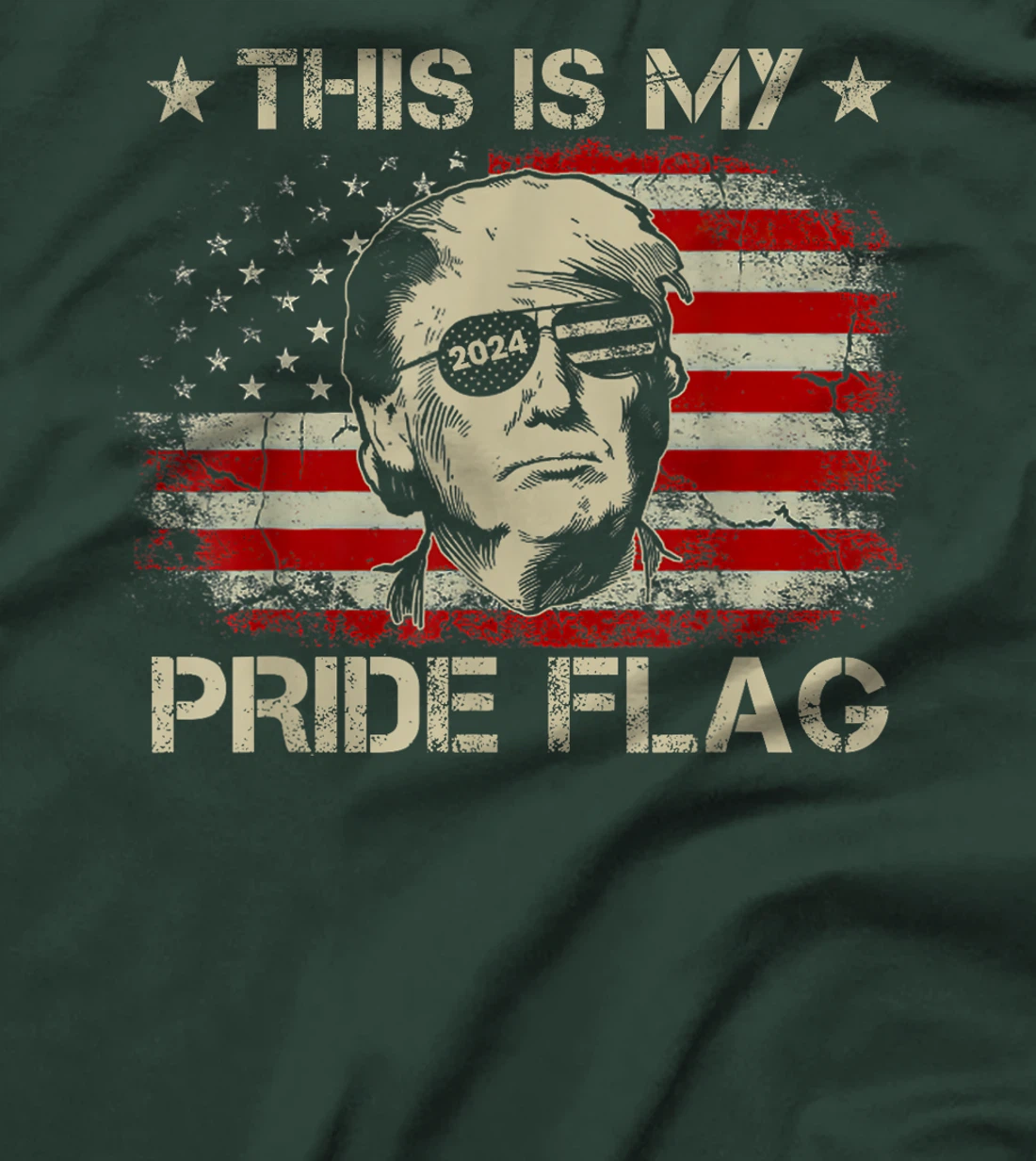 This Is My Pride Flag Trump 2024 American Flag 4th of July T-Shirt