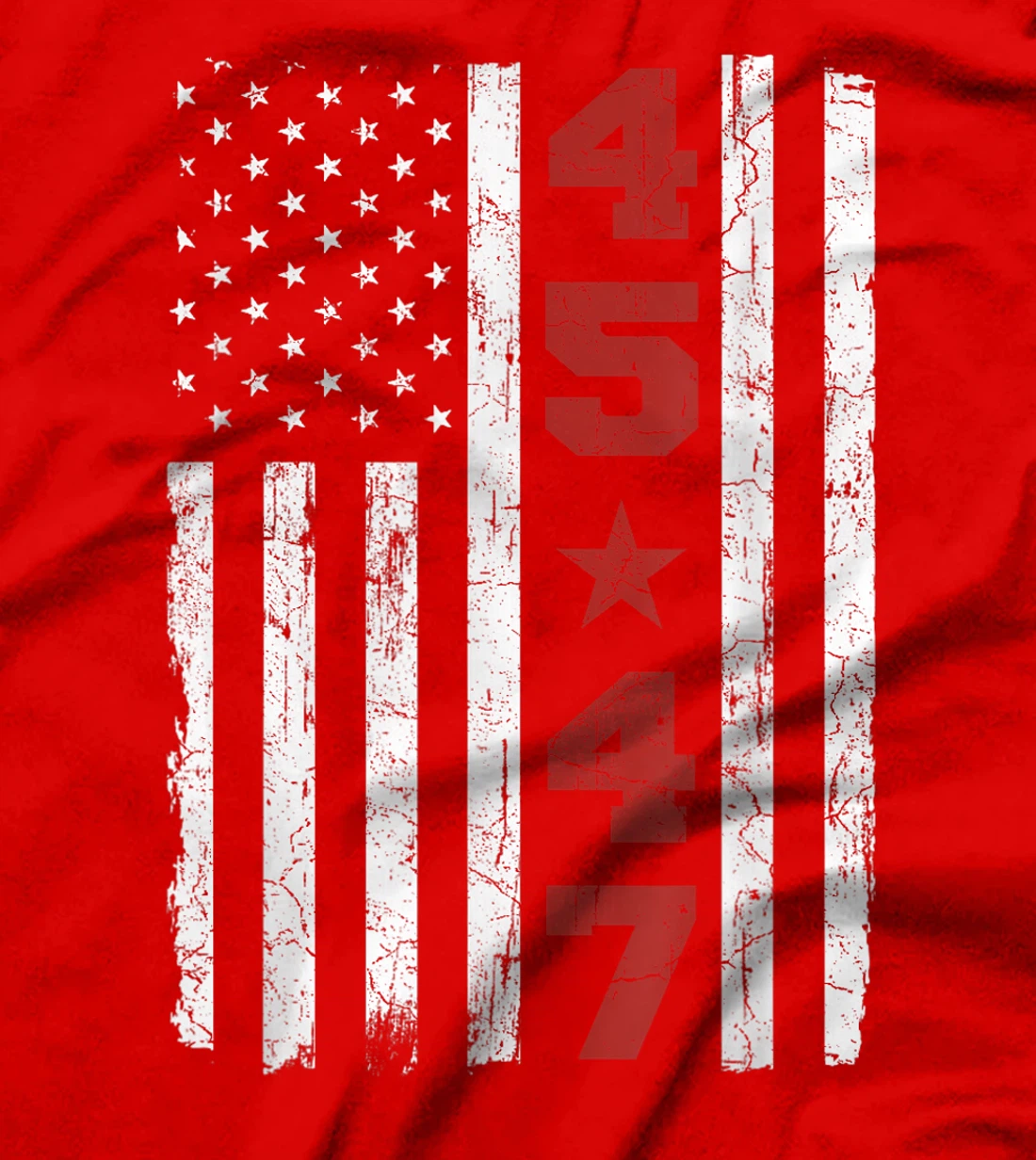 45 47 Trump Vintage USA Flag 2024 President Election Politic T-Shirt