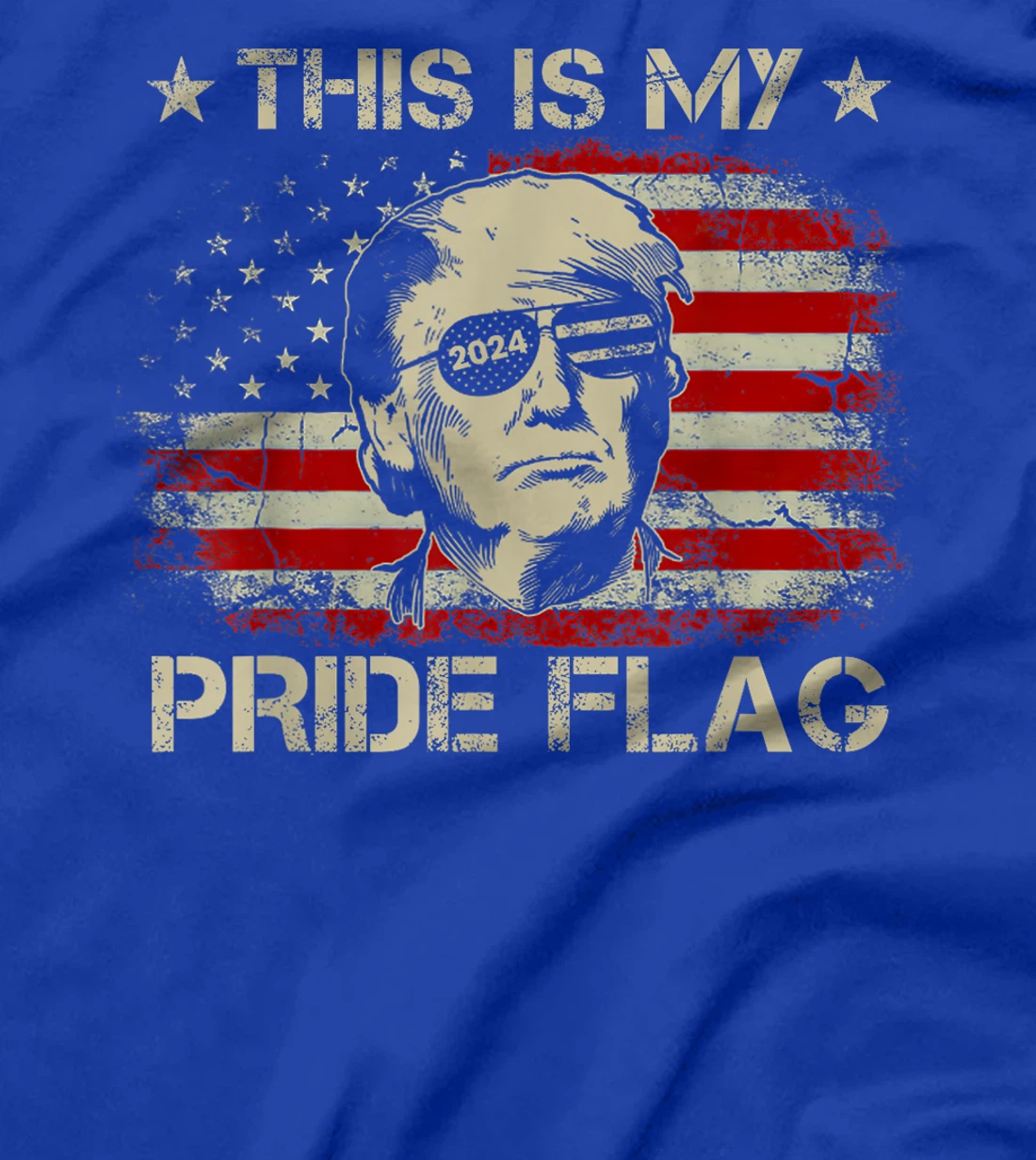 This Is My Pride Flag Trump 2024 American Flag 4th of July T-Shirt