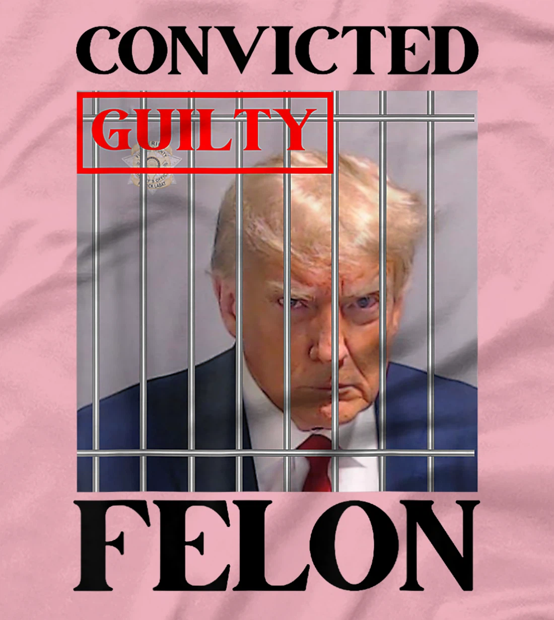 Convicted Felon Donald Trump Guilty Lock Him Up Trump Prison T-Shirt