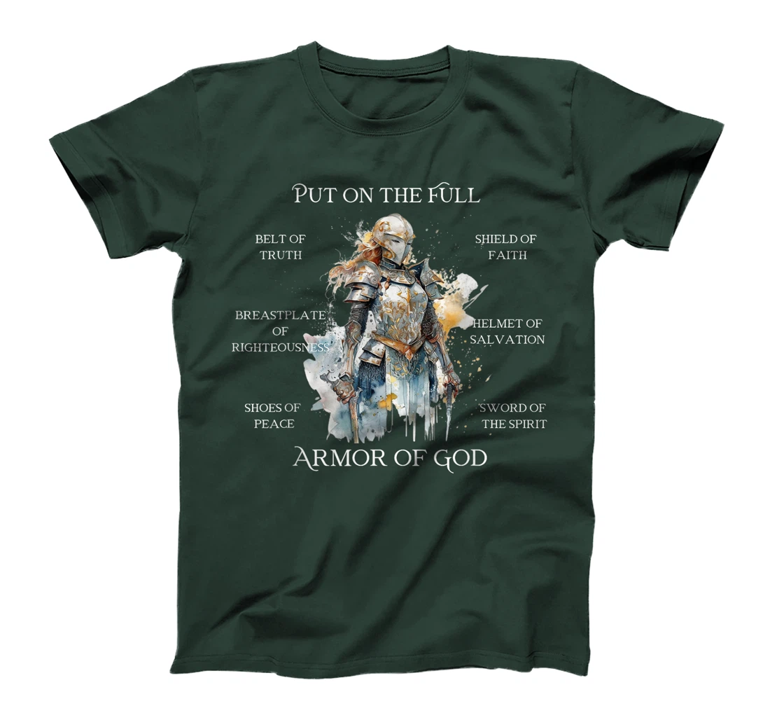 Put on the Armor of God, Christian Gifts for Women T-Shirt
