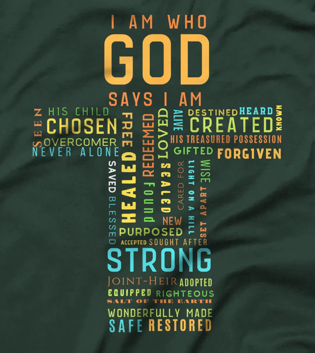 I Am Who God Says I Am Christian Faith Religious T-Shirt