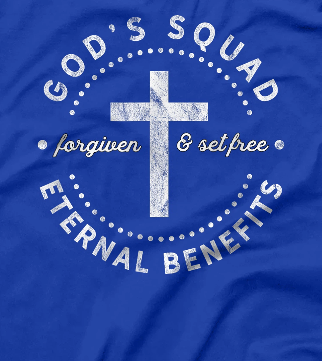 Christian T Shirt God's Squad Forgiven Cross Group Tshirt T-Shirt