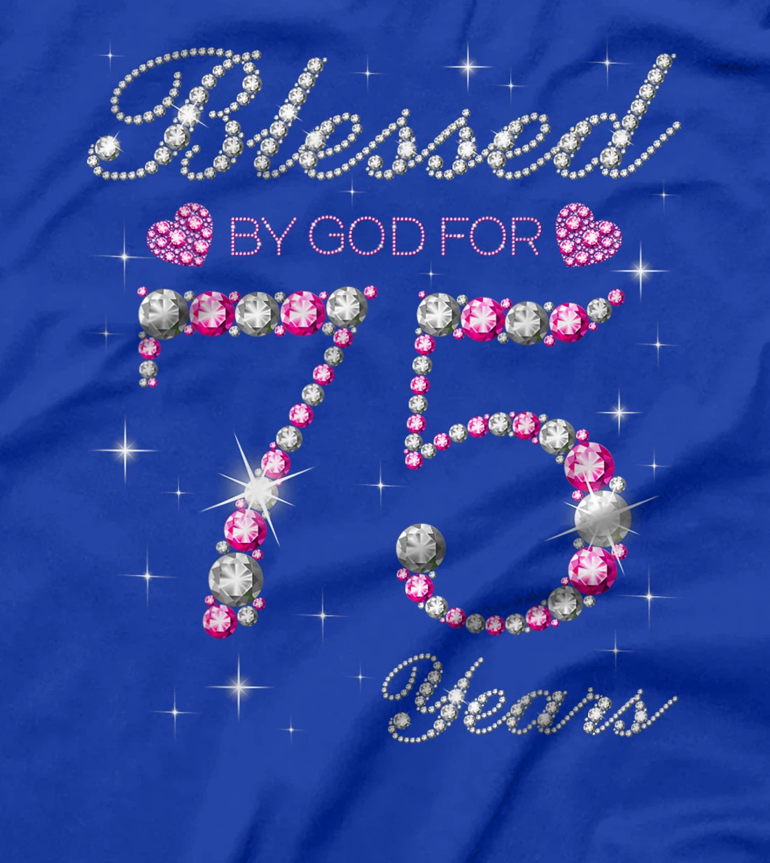 Blessed By God For 75 Years Old 75th Birthday Party B-day T-Shirt