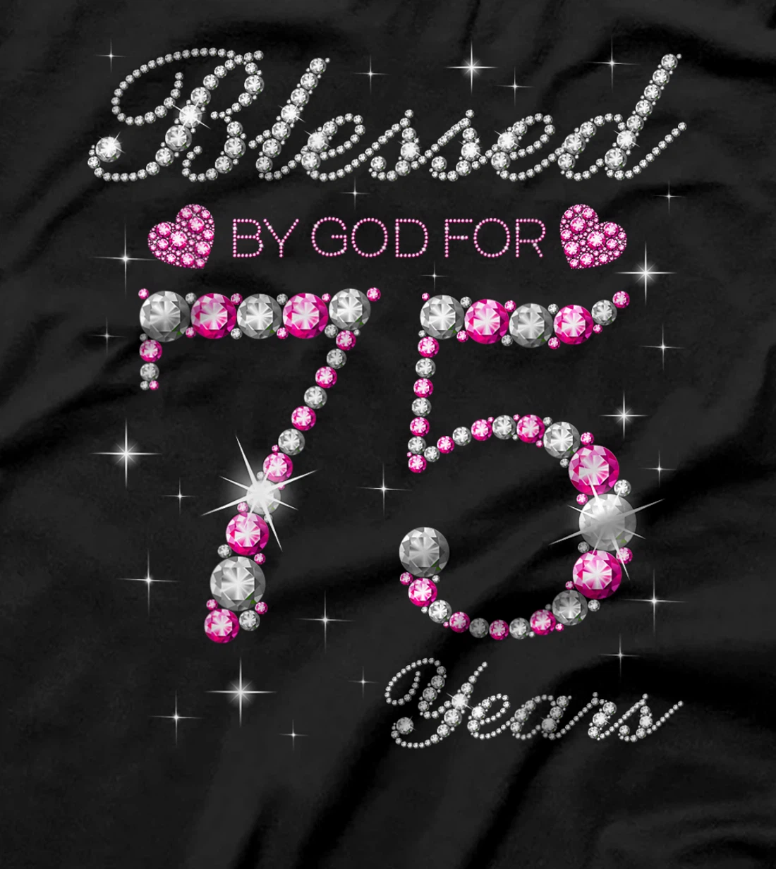 Blessed By God For 75 Years Old 75th Birthday Party B-day T-Shirt