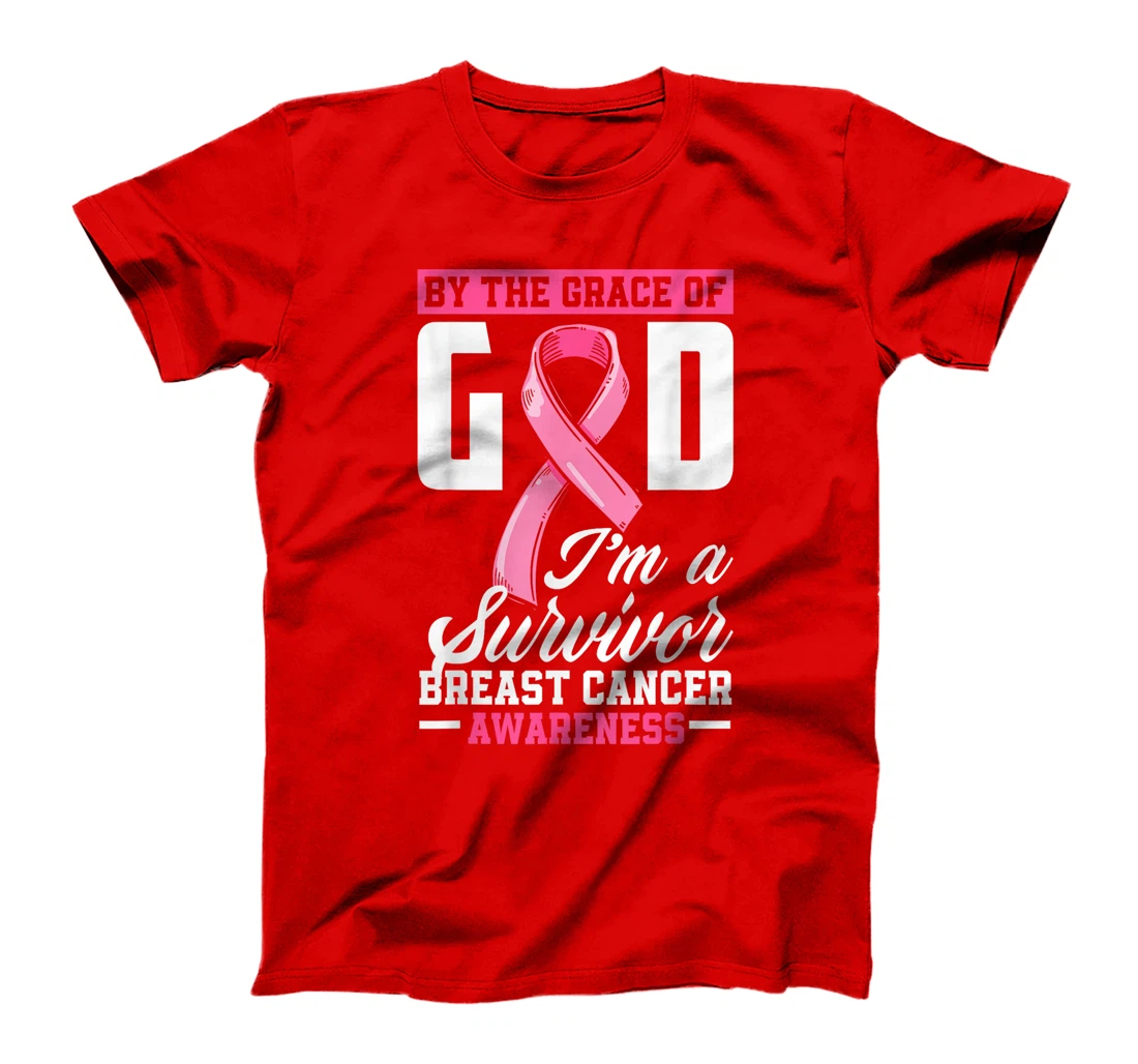 By The Grace God I'm A Survivor Breast Cancer Survivor T-Shirt