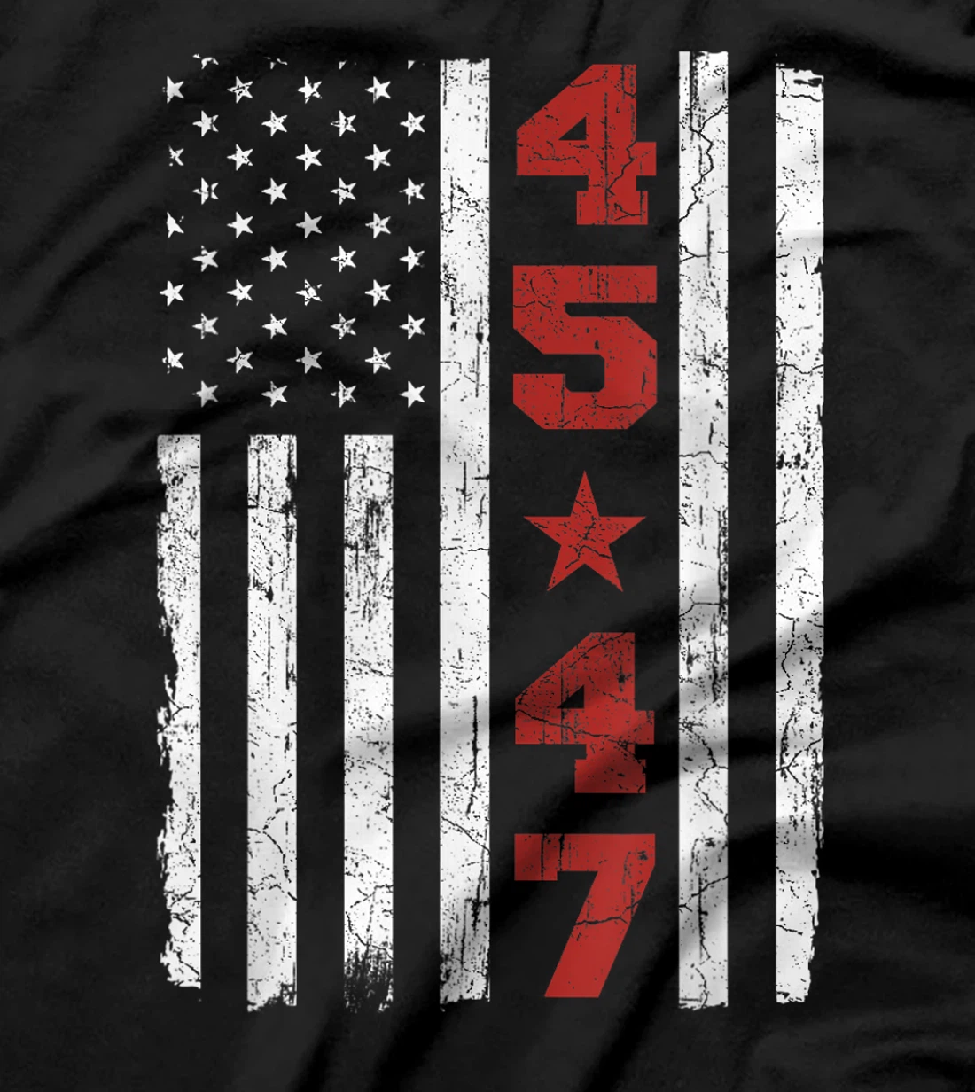 45 47 Trump Vintage USA Flag 2024 President Election Politic T-Shirt