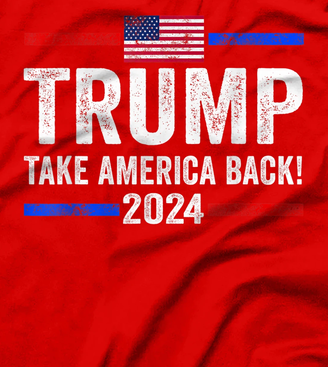 Womens Donald Trump 2024 Take America Back Vintage American Flag T-Shirt