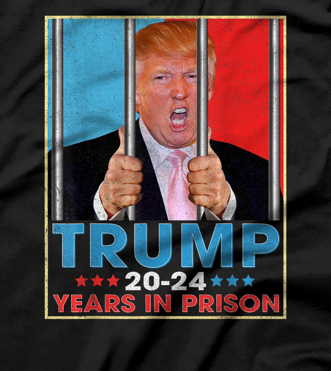 Retro Vintage Trump 20-24 Years in Prison Funny Anti-Trump T-Shirt