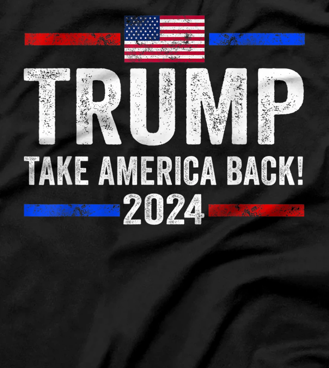 Womens Donald Trump 2024 Take America Back Vintage American Flag T-Shirt