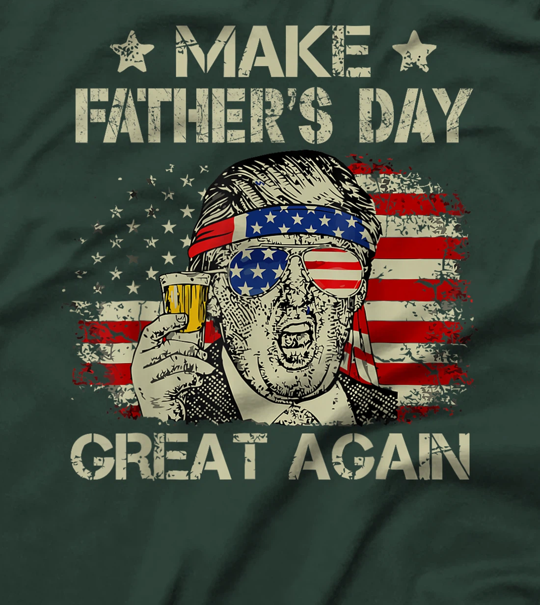 Make Father's Day Great Again Dad ltsp Funny Donald Trump T-Shirt