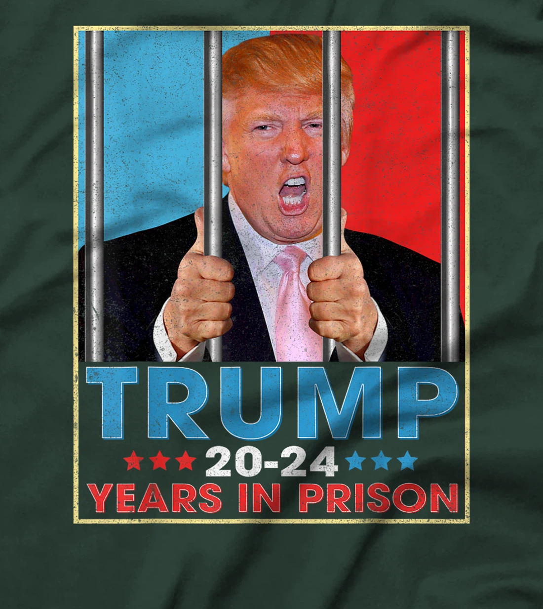 Retro Vintage Trump 20-24 Years in Prison Funny Anti-Trump T-Shirt