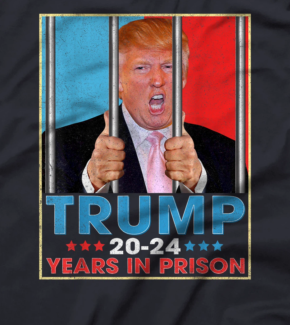 Retro Vintage Trump 20-24 Years in Prison Funny Anti-Trump T-Shirt