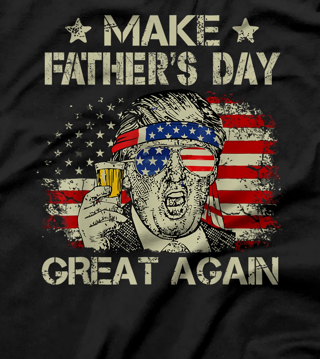 Make Father's Day Great Again Dad ltsp Funny Donald Trump T-Shirt