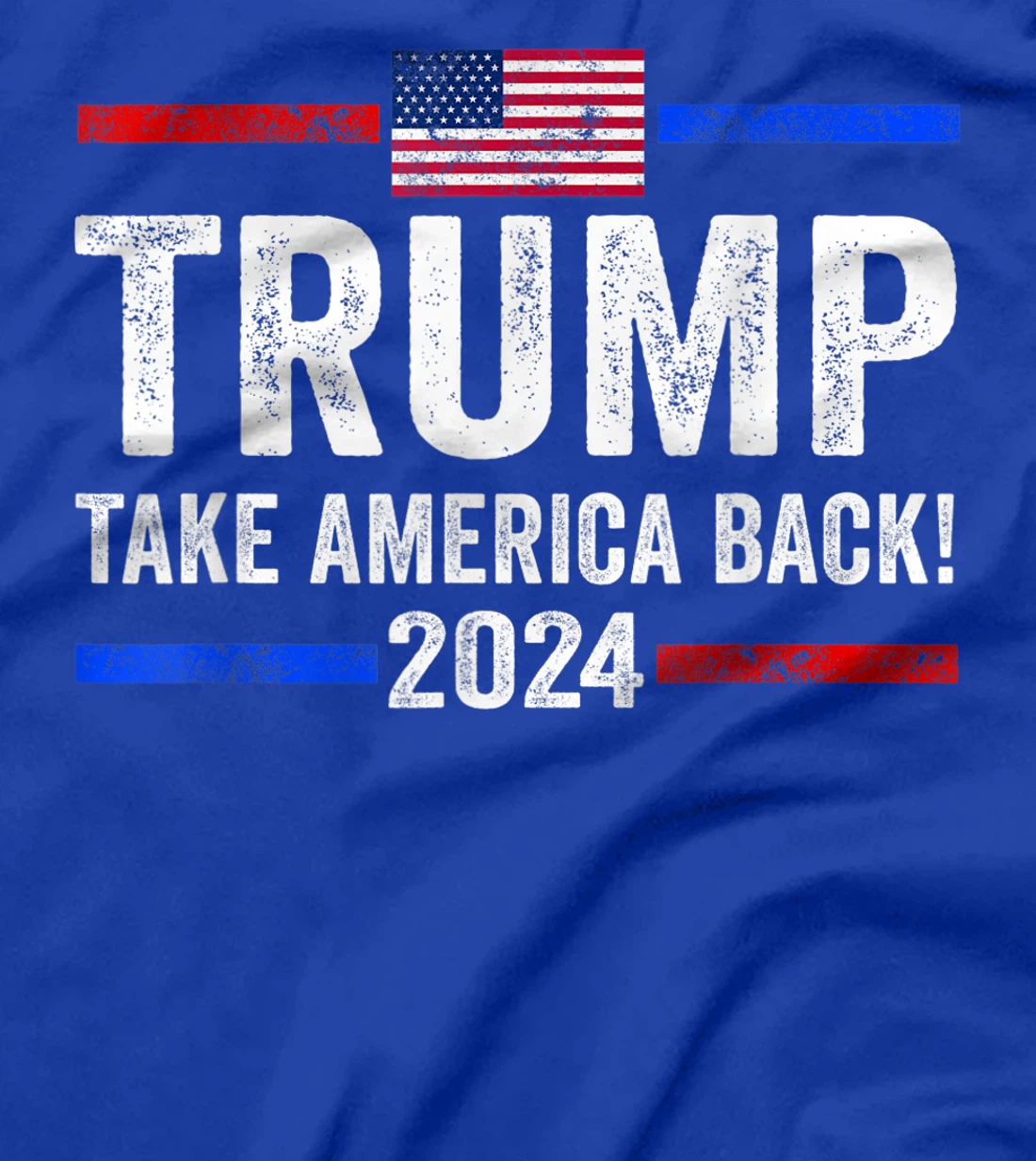Womens Donald Trump 2024 Take America Back Vintage American Flag T-Shirt