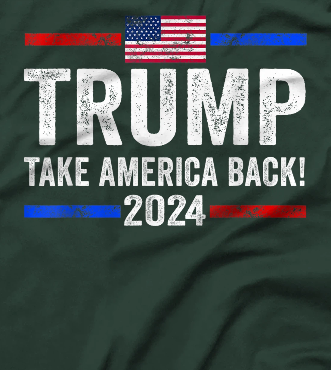 Womens Donald Trump 2024 Take America Back Vintage American Flag T-Shirt