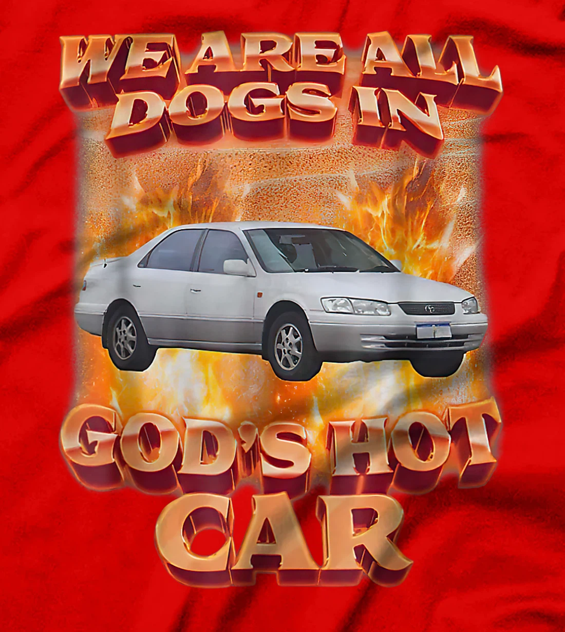 We Are All Dogs In God's Hot Car Funny T-Shirt