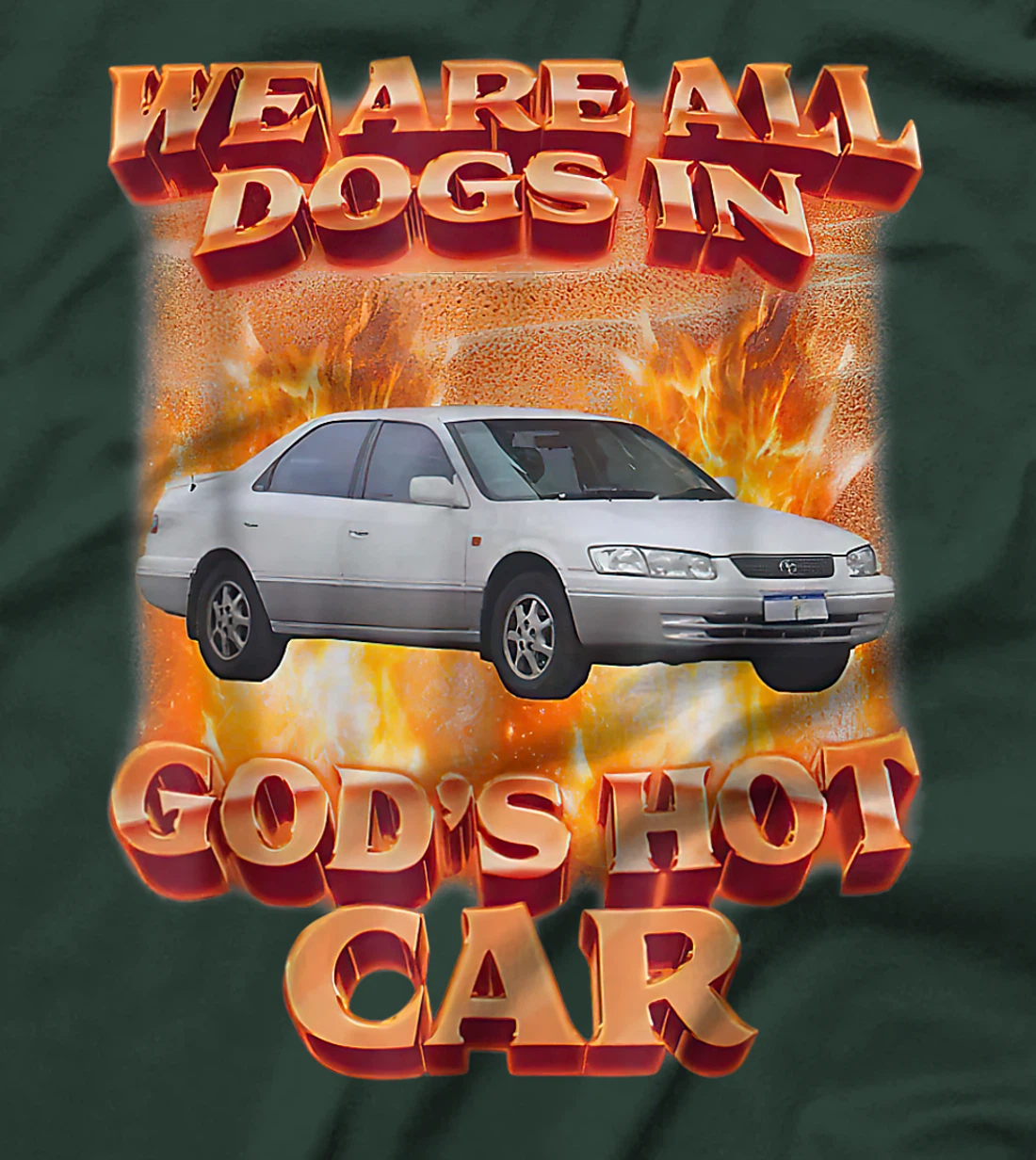 We Are All Dogs In God's Hot Car Funny T-Shirt