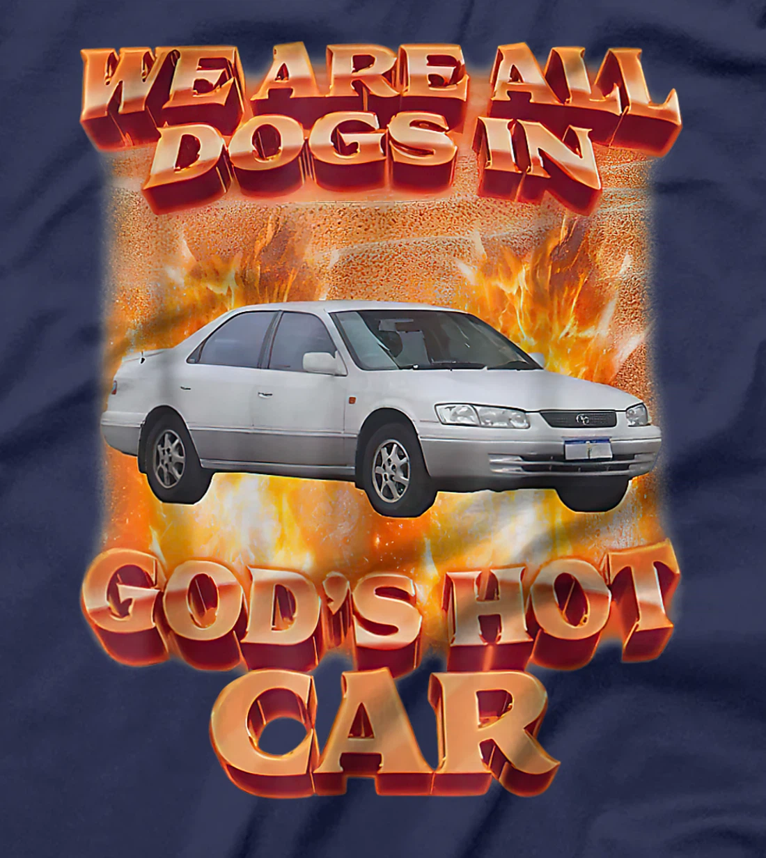 We Are All Dogs In God's Hot Car Funny T-Shirt