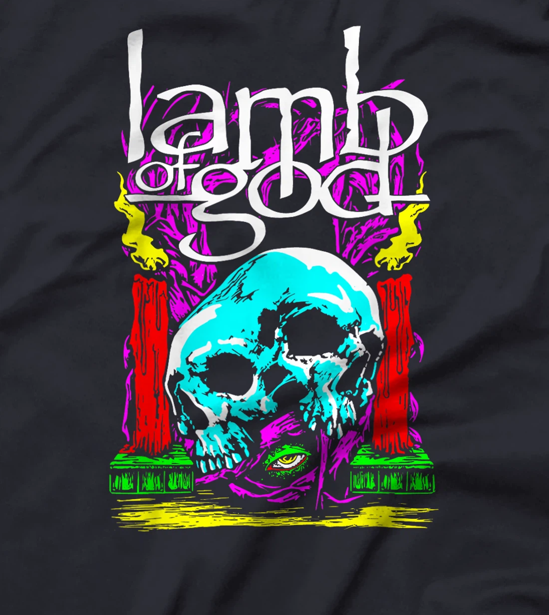Lamb of God – Candle Skull T-Shirt