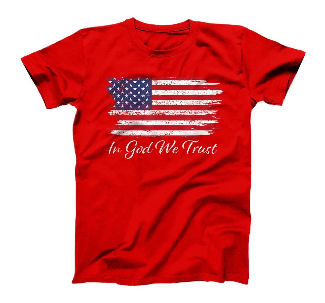 In God We Trust US Flag Patriotic T-Shirt