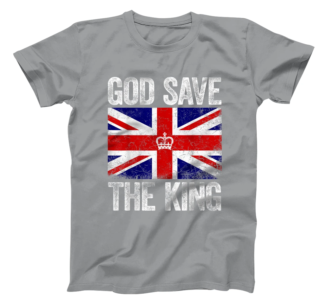 God Save The King Charles III.Tee UK Flag Top King Charles T-Shirt