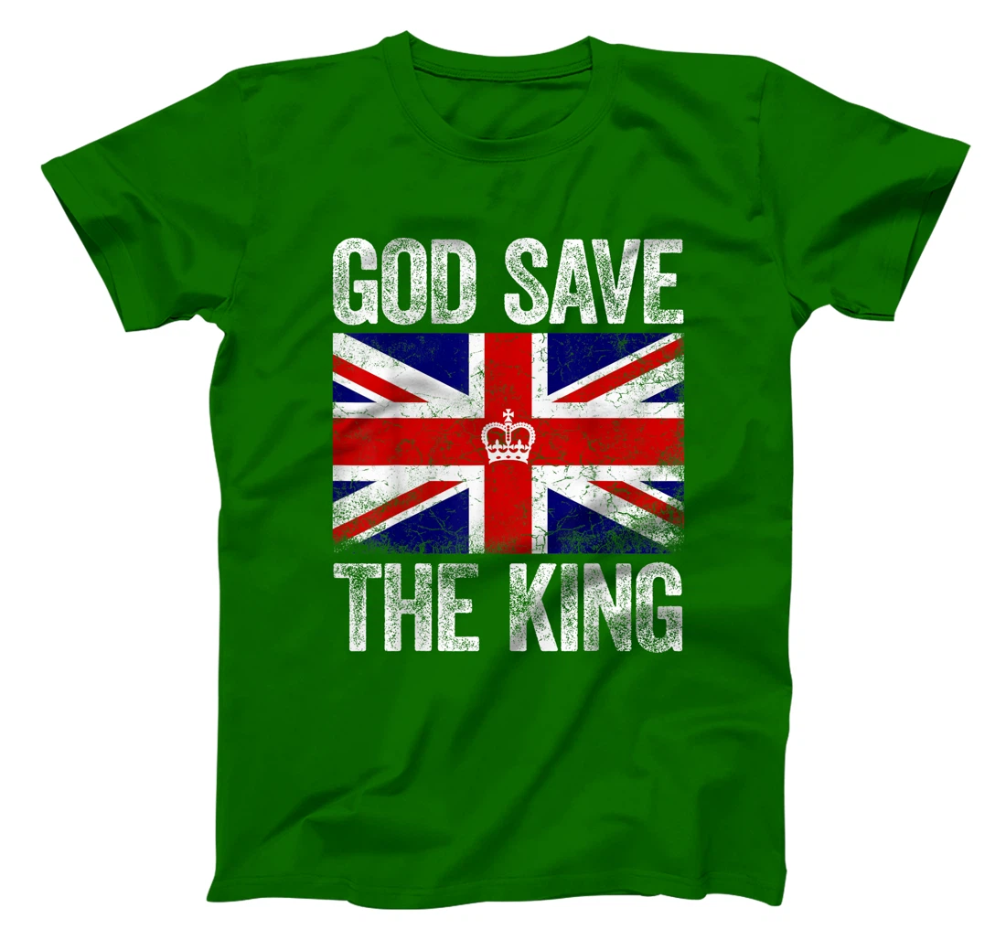 God Save The King Charles III.Tee UK Flag Top King Charles T-Shirt