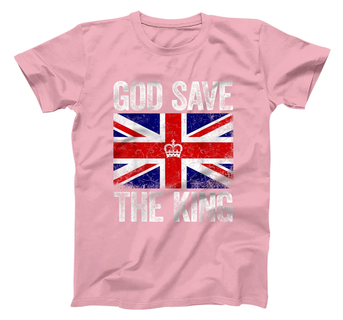God Save The King Charles III.Tee UK Flag Top King Charles T-Shirt