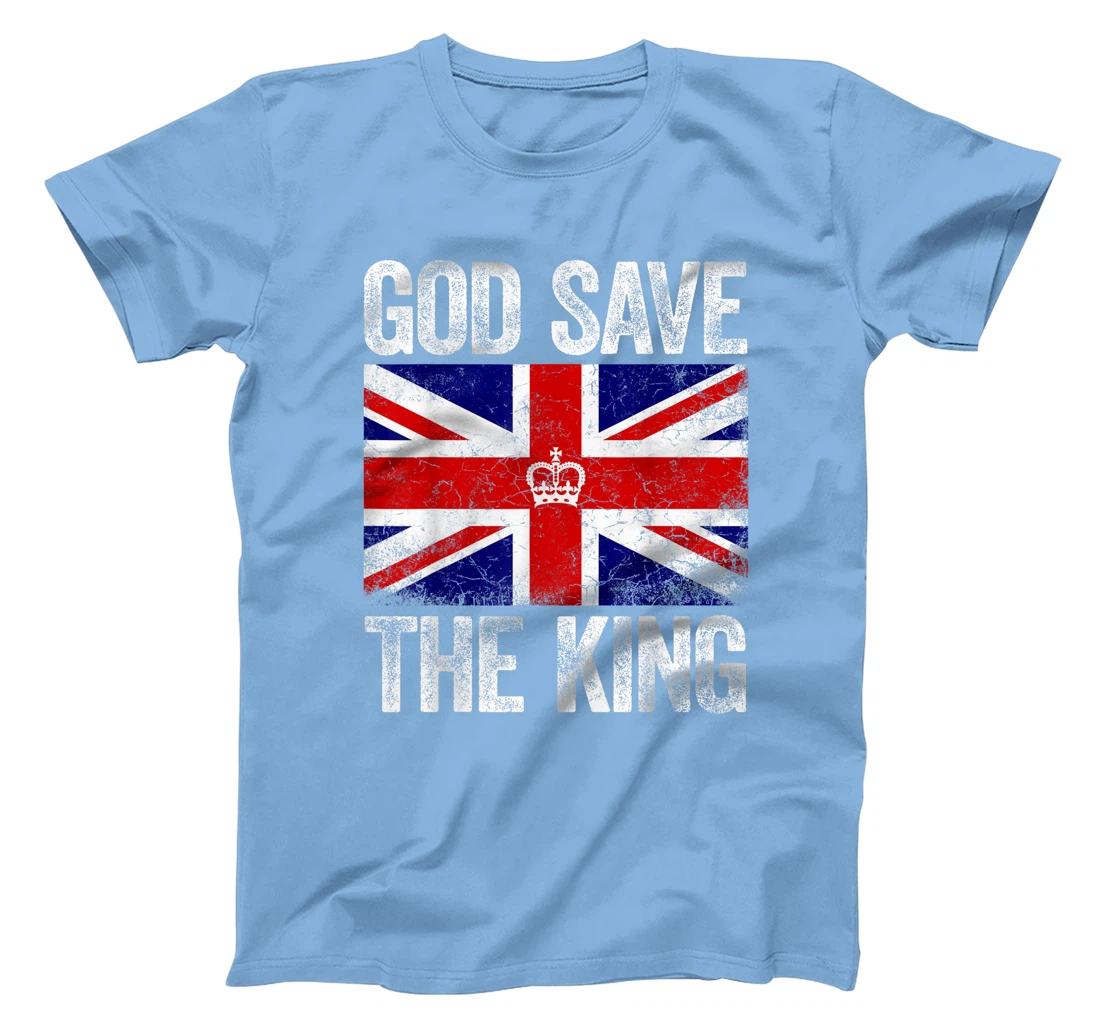 God Save The King Charles III.Tee UK Flag Top King Charles T-Shirt