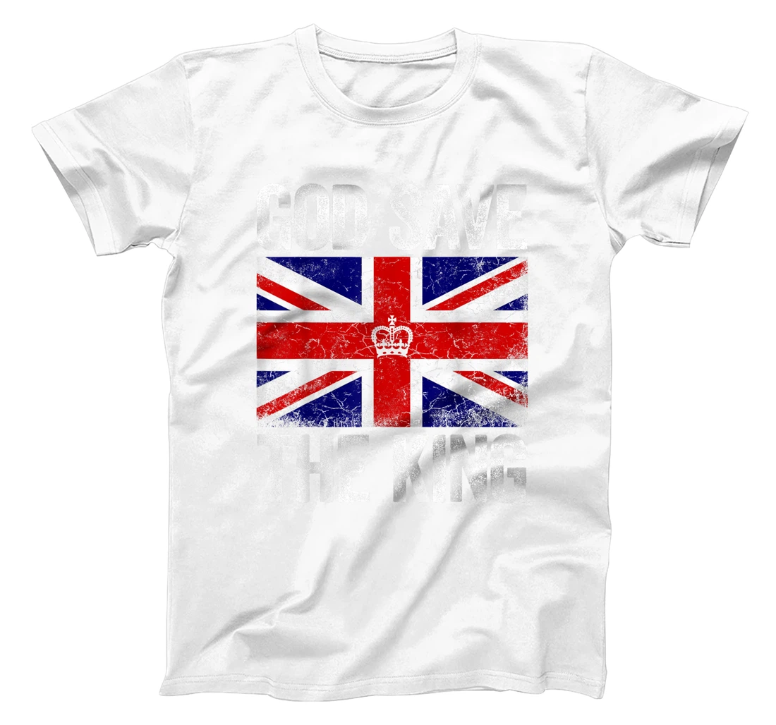 God Save The King Charles III.Tee UK Flag Top King Charles T-Shirt