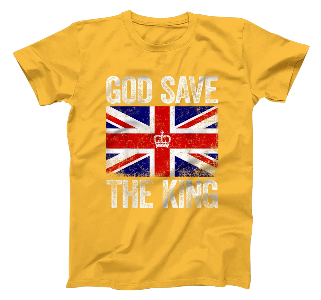 God Save The King Charles III.Tee UK Flag Top King Charles T-Shirt
