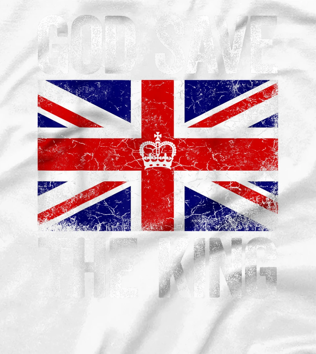 God Save The King Charles III.Tee UK Flag Top King Charles T-Shirt