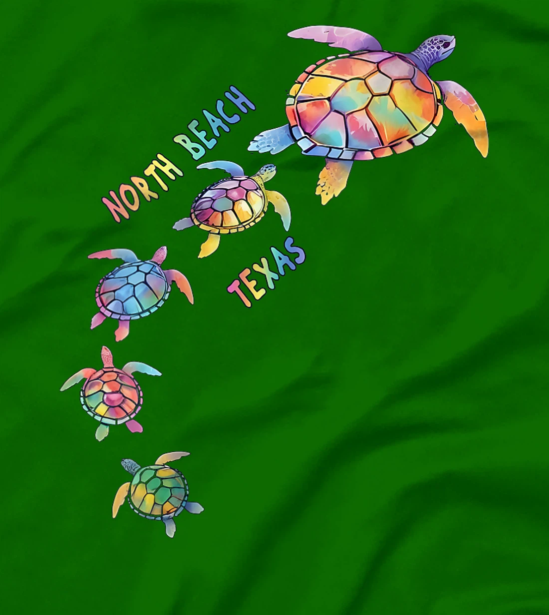 Womens North Beach Texas Texas Sea Turtle Conservation Beach T-Shirt