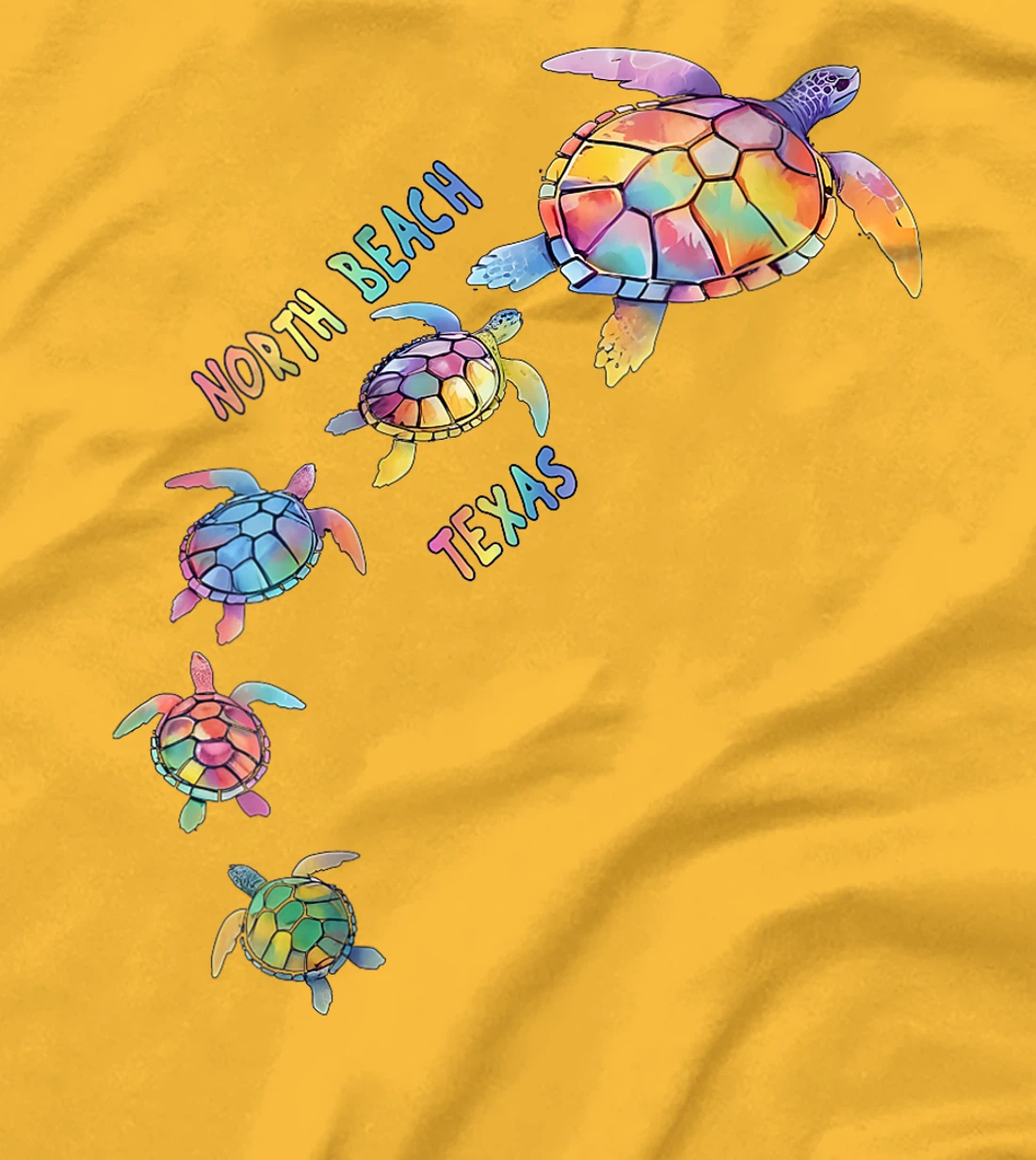 Womens North Beach Texas Texas Sea Turtle Conservation Beach T-Shirt