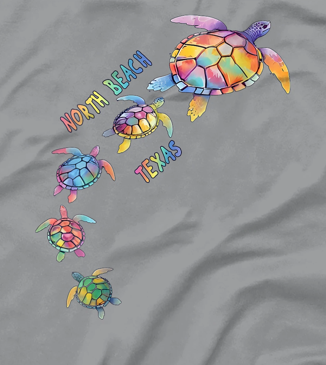 Womens North Beach Texas Texas Sea Turtle Conservation Beach T-Shirt