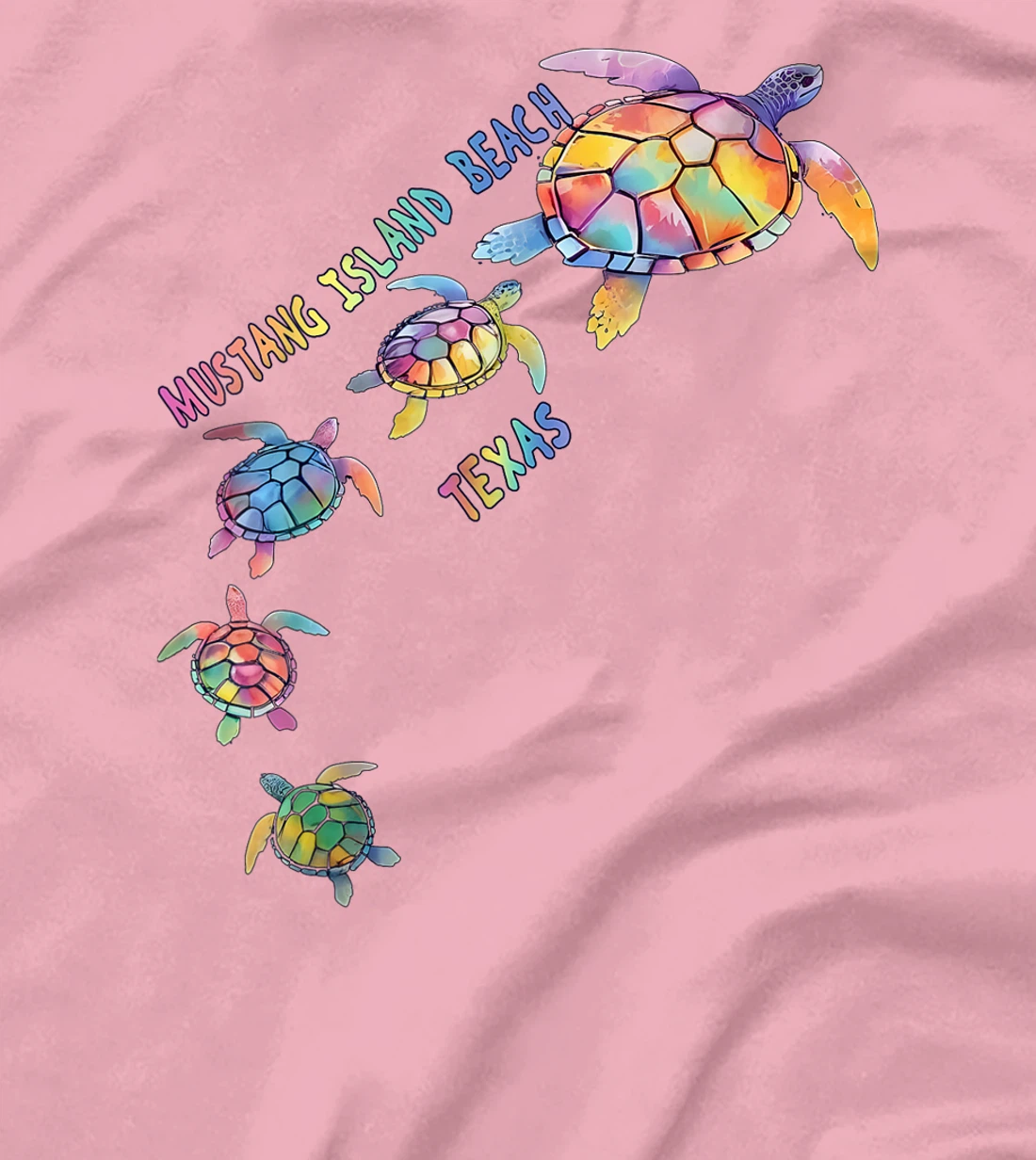 Mustang Island Beach Texas Sea Turtle Lover Beach T-Shirt