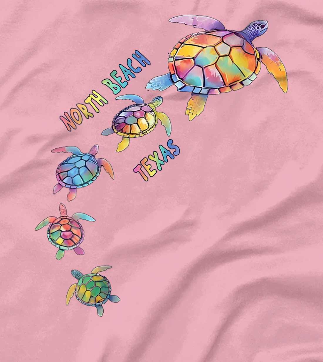 Womens North Beach Texas Texas Sea Turtle Conservation Beach T-Shirt