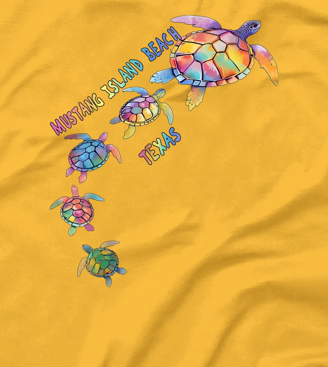 Mustang Island Beach Texas Sea Turtle Lover Beach T-Shirt