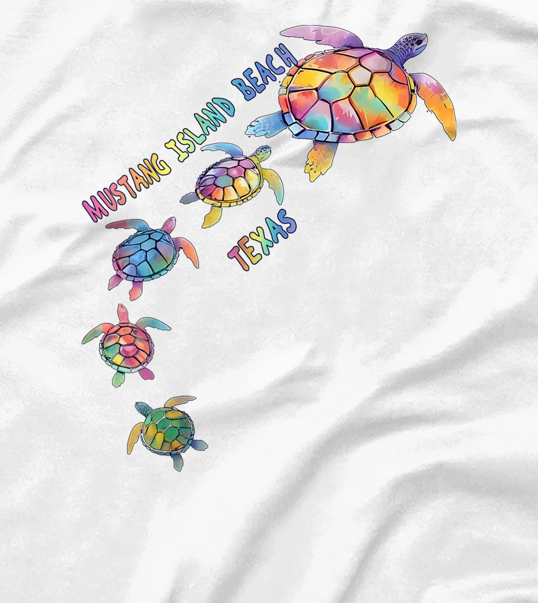 Mustang Island Beach Texas Sea Turtle Lover Beach T-Shirt