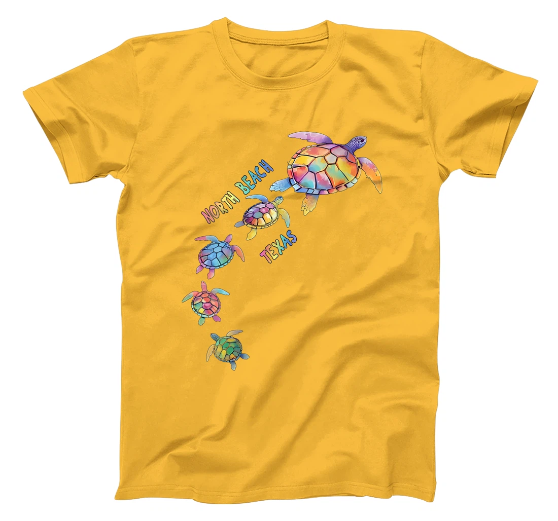Womens North Beach Texas Texas Sea Turtle Conservation Beach T-Shirt