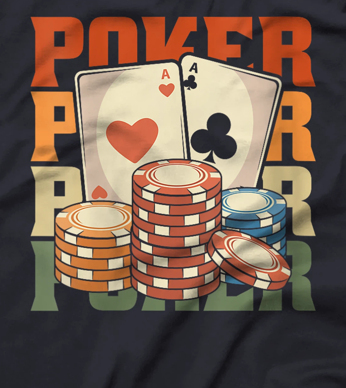 Womens Retro Poker Gambling Cards Gambler - Texas Vintage Poker T-Shirt