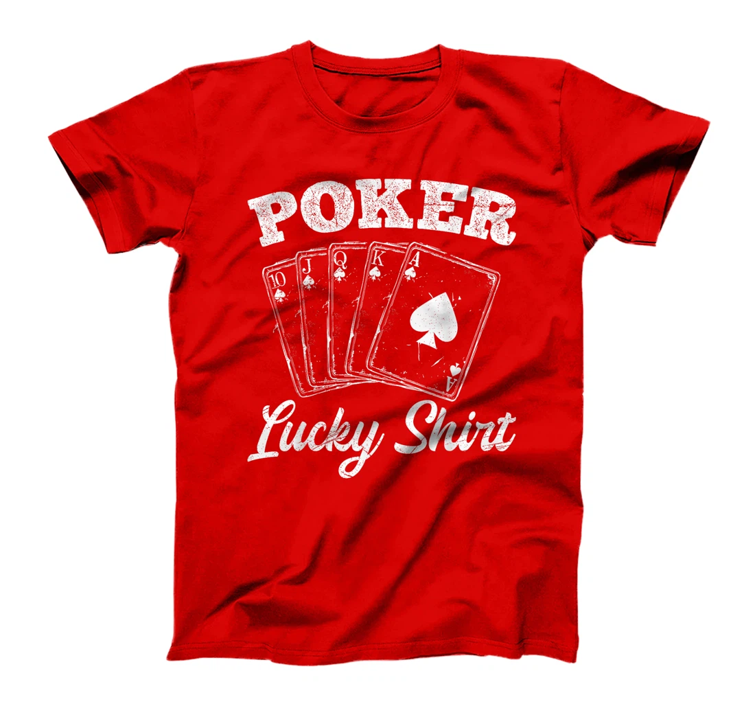 Womens Poker Player POKER LUCKY SHIRT Texas Holdem Poker Tournament T-Shirt