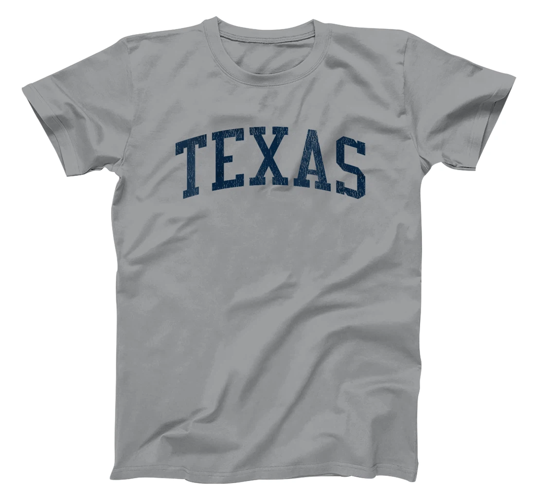 Womens Texas WI Vintage Athletic Sports JSN2 Navy Print T-Shirt