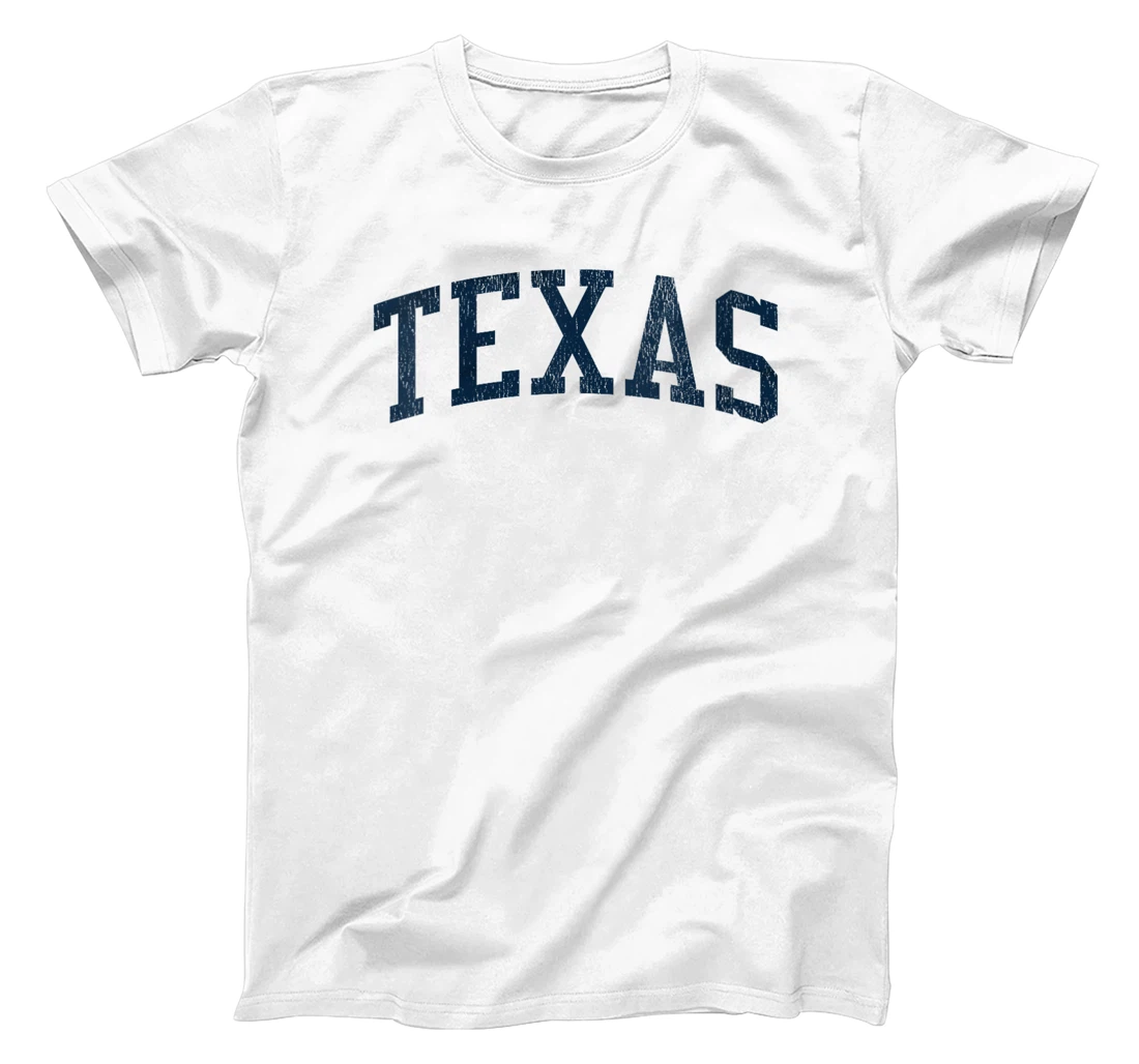 Womens Texas WI Vintage Athletic Sports JSN2 Navy Print T-Shirt
