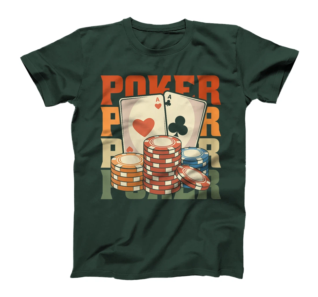Womens Retro Poker Gambling Cards Gambler - Texas Vintage Poker T-Shirt