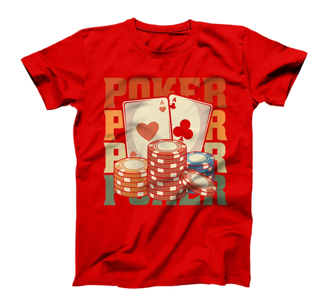 Womens Retro Poker Gambling Cards Gambler - Texas Vintage Poker T-Shirt