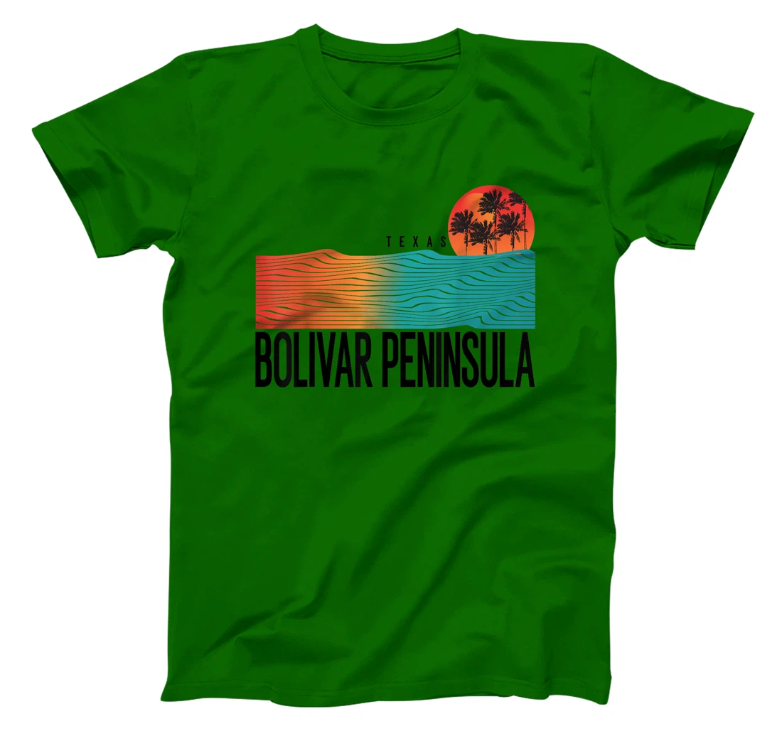 Bolivar Peninsula Texas Men Surfing Women T-Shirt